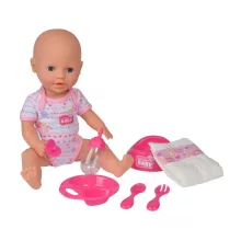Simba Toys New Born Baby - 6 funkciós, interaktív lány baba 38cm (105032533)