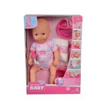 Simba Toys New Born Baby - 6 funkciós, interaktív lány baba 38cm (105032533)
