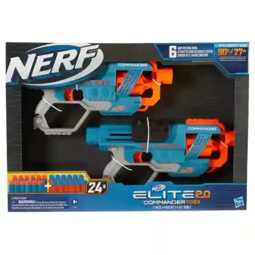 Hasbro Nerf Elite 2.0 Commander RD-6 2db játék szivacslövő forgótáras fegyver 24db lövedékkel
