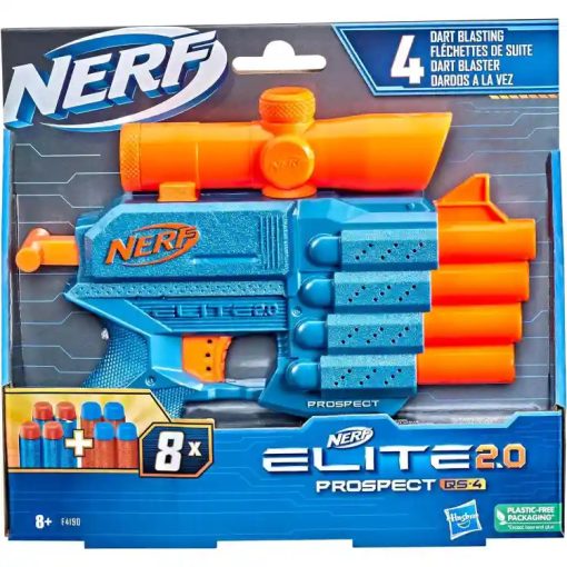 Hasbro Nerf F4190 Elite 2.0 Prospect QS-4 játék szivacslövő fegyver 4db lövedékkel