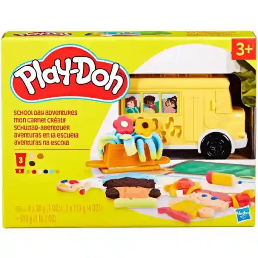 Hasbro Play-Doh iskolai kalandok gyurmakészlet, iskolabusz