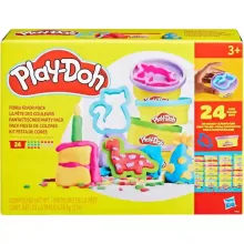 Hasbro Play-Doh 24 tégelyes színes gyurma készlet formákkal