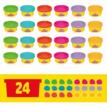 Hasbro Play-Doh 24 tégelyes színes gyurma készlet formákkal