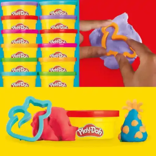 Hasbro Play-Doh 24 tégelyes színes gyurma készlet formákkal