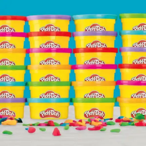 Hasbro Play-Doh 24 tégelyes színes gyurma készlet formákkal
