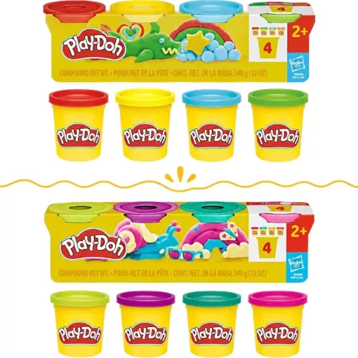 Hasbro Play-Doh 4 tégelyes színes gyurmakészlet