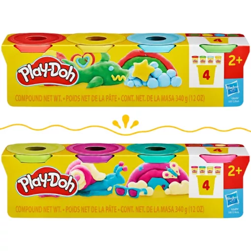 Hasbro Play-Doh 4 tégelyes színes gyurmakészlet