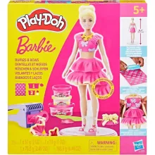 Hasbro Play-Doh Barbie divattervező gyurmakészlet babával - Fodrok és masnik