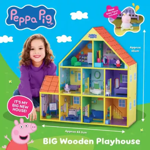 Hasbro Peppa Pig - Peppa malac berendezett nagy családi fa babaháza