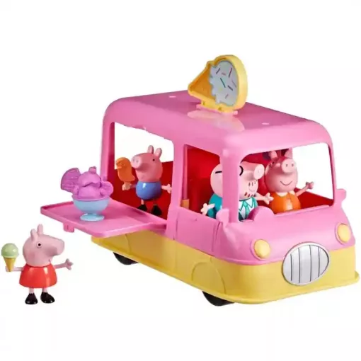 Hasbro Peppa Pig - Peppa és családja interaktív fagyis kocsija