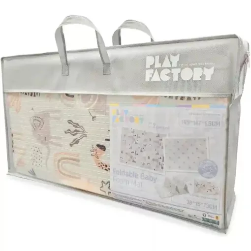 Play Factory összecsukható habszivacs játszószőnyeg hordtáskában