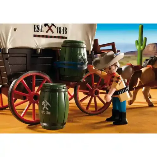 Playmobil 5248 Vadnyugati banditák ponyvás kocsival