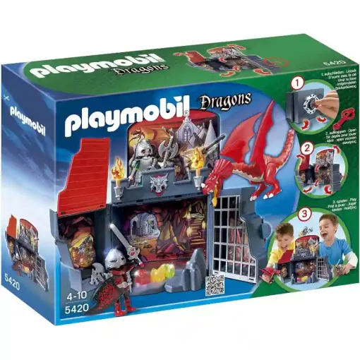 Playmobil 5420 Hordozható sárkánycella lovagokkal