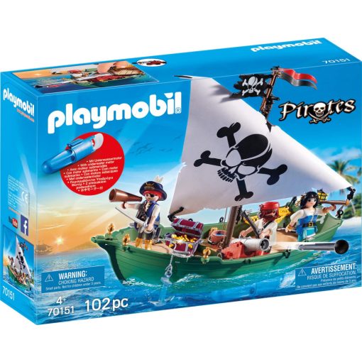 Playmobil 70151 Kalózhajó víz alatti motorral