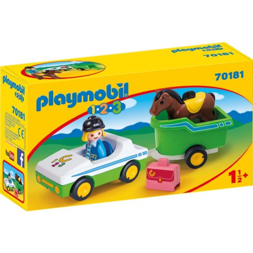 Playmobil 70181 1.2.3 Kisautó lószállítóval
