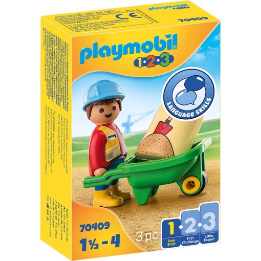 Playmobil 70409 1.2.3 Építőmunkás talicskával