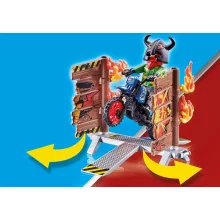 Playmobil 70553 Stuntshow - Crossmotor tüzes fallal