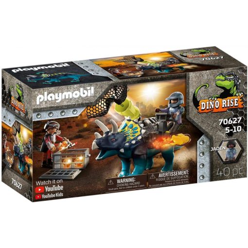 Playmobil 70627 Dínó csata: Triceratops hálóvetővel