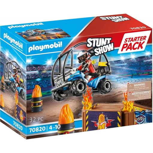 Playmobil 70820 StarterPack Kaszkadőr quaddal és lángoló rámpával
