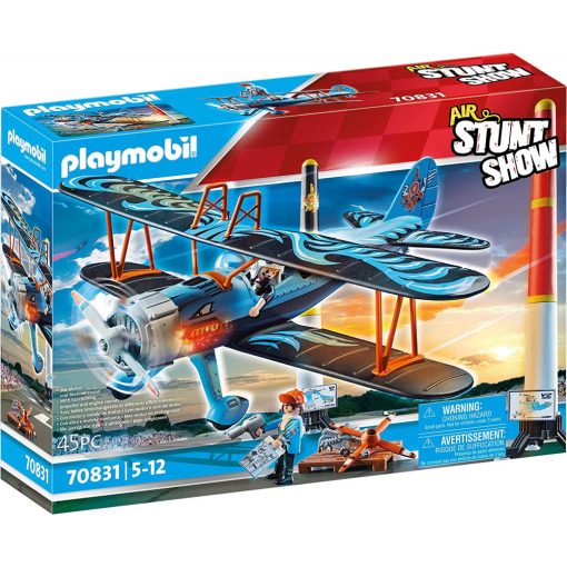 Playmobil 70831 Air Stuntshow - "Főnix" kétfedelű repülő hanggal