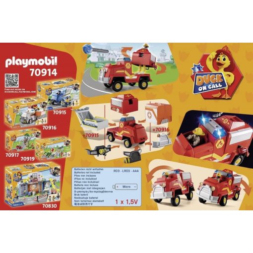 Playmobil 70914 Duck On Call - Tűzoltóautó fénnyel és hanggal