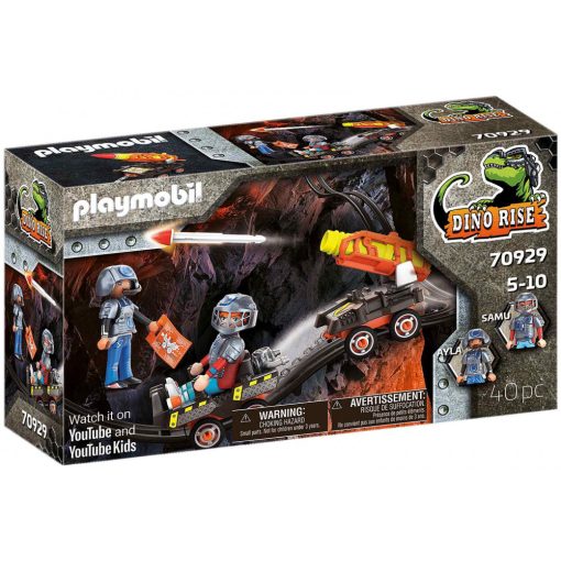 Playmobil 70929 Dínó csata: Dino bánya rakéta vasúti kocsi