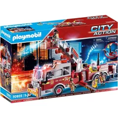   Playmobil 70935 Óriás amerikai létrás tűzoltóautó vízágyúval