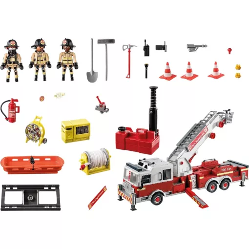 Playmobil 70935 Óriás amerikai létrás tűzoltóautó vízágyúval