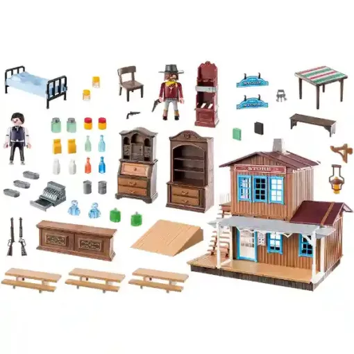 Playmobil 70947 Western üzlet lakással
