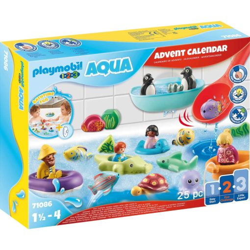 Playmobil 71086 1.2.3 Karácsony - Aqua adventi kalendárium, naptár - Fürdőjáték