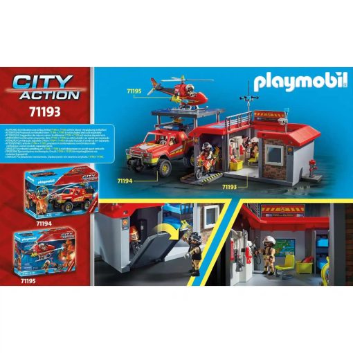 Playmobil 71193 Hordozható tűzoltóság motorral