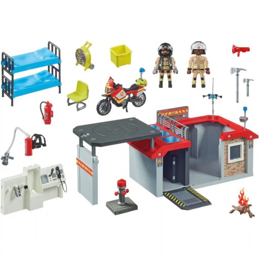 Playmobil 71193 Hordozható tűzoltóság motorral