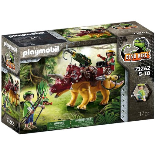 Playmobil 71262 Dínó csata: Triceratops harci dino csáklyavetővel