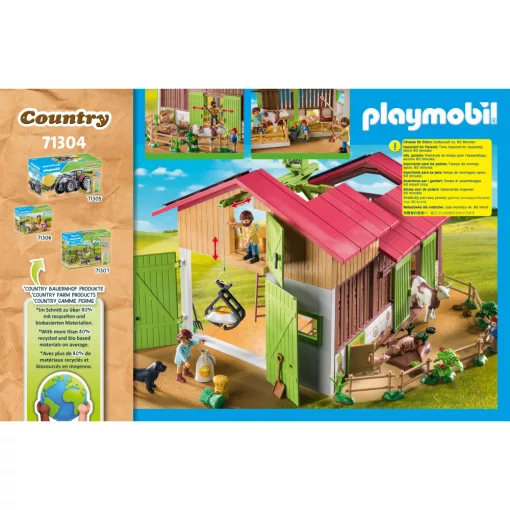 Playmobil 71304 Nagy farm háziállatokkal és daruval