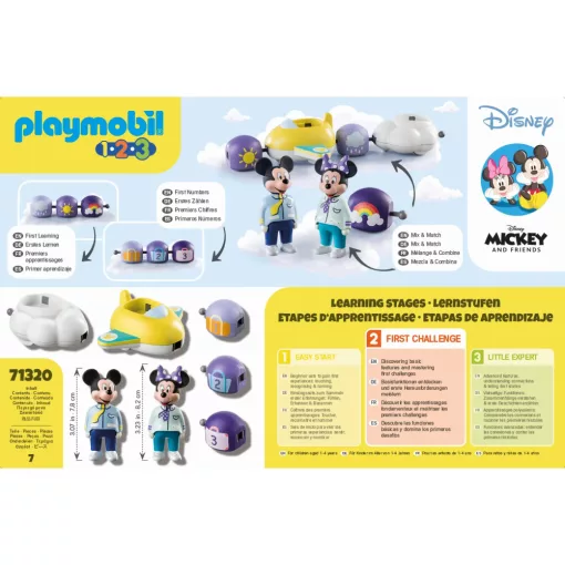 Playmobil 71320 1.2.3 Disney Mickey és Minnie felhőrepülővel