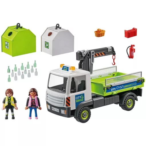 Playmobil 71431 Üveghulladék gyűjtő kukásautó