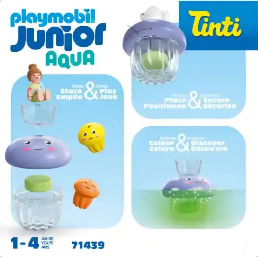 Playmobil 71439 Junior Aqua Tinti - Színes medúza család fürdőjáték