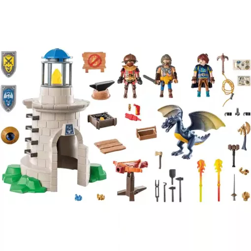 Playmobil 71483 Novelmore - Vártorony kovácsműhellyel és sárkánnyal (csomagolássérült)