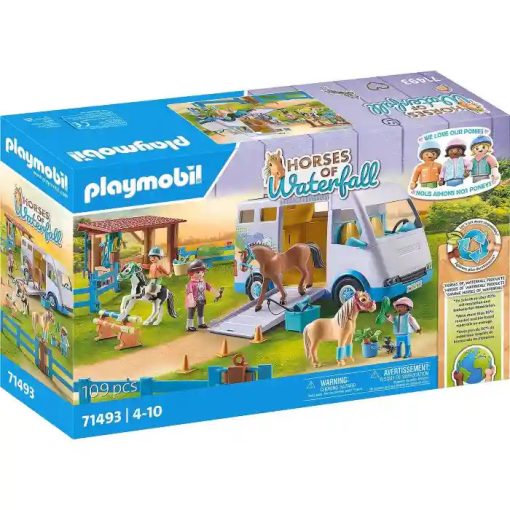 Playmobil 71493 Horses of Waterfall - Lovasiskola lószállítóval