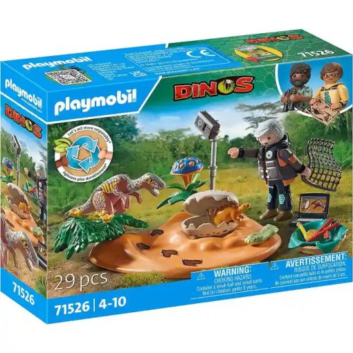 Playmobil 71526 Stegosaurus fészek Velociraptor dínóval