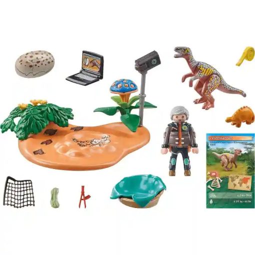 Playmobil 71526 Stegosaurus fészek Velociraptor dínóval