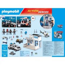 Playmobil 71602 Rendőrkapitányság rendőrautóval és helikopterrel (csomagolássérült)