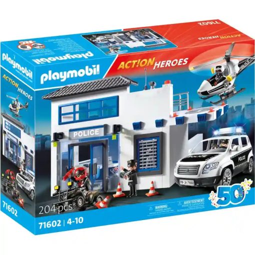 Playmobil 71602 Rendőrkapitányság rendőrautóval és helikopterrel