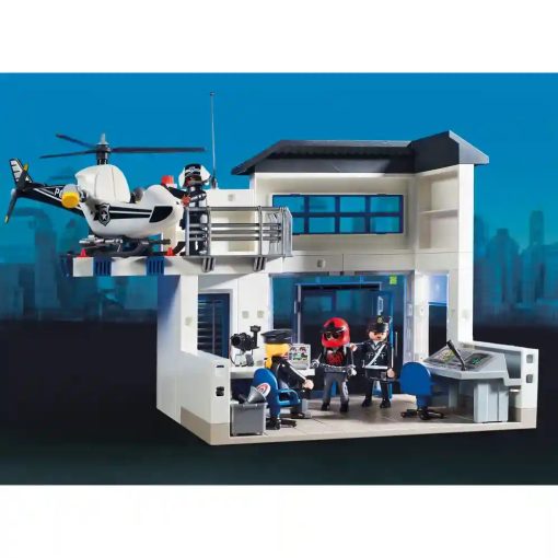 Playmobil 71602 Rendőrkapitányság rendőrautóval és helikopterrel