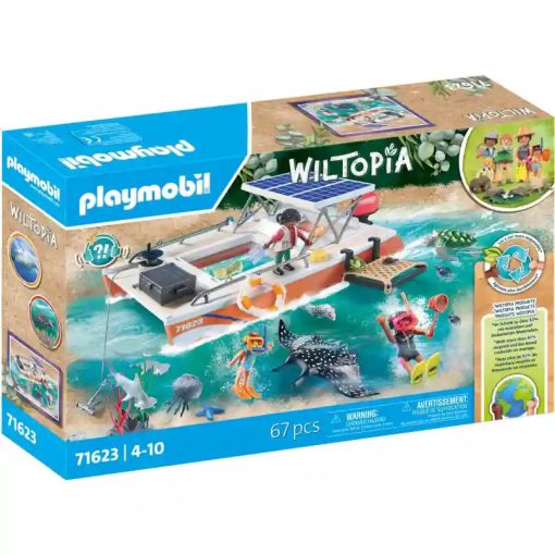 Playmobil 71623 Wiltopia - Korallzátony platform, hajó tengeri állatokkal