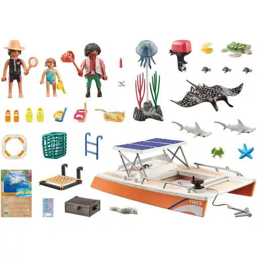 Playmobil 71623 Wiltopia - Korallzátony platform, hajó tengeri állatokkal