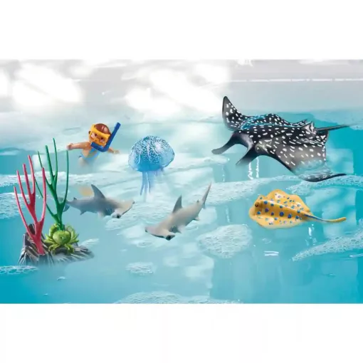 Playmobil 71623 Wiltopia - Korallzátony platform, hajó tengeri állatokkal