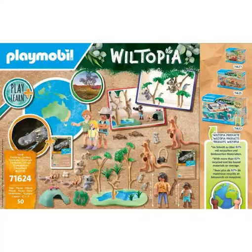 Playmobil 71624 Wiltopia - Ausztrália állatvilága, kenguru, koala, galléros gyík, kacsacsőrű emlős