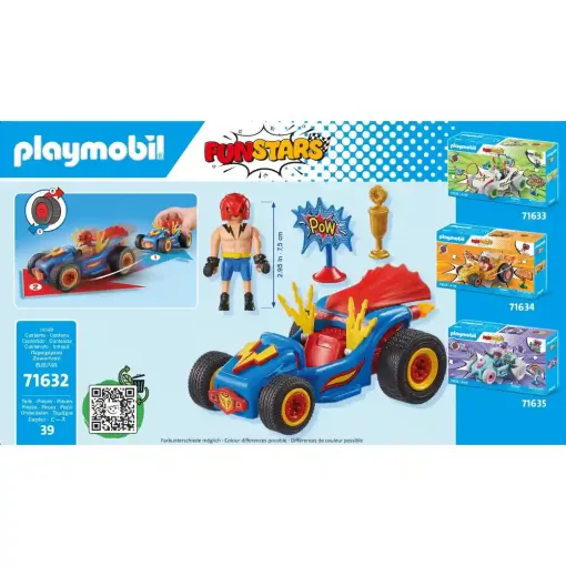 Playmobil 71632 Hátrahúzós versenyautó pankrátor figurával