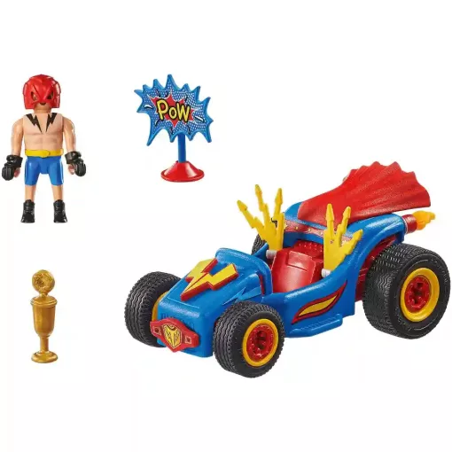 Playmobil 71632 Hátrahúzós versenyautó pankrátor figurával
